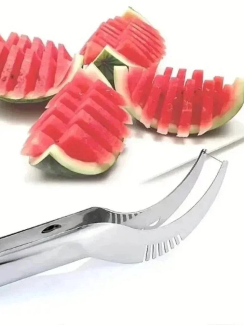 NEW Heavy Duty Fruit Watermelon Slicer Melon Cutter Divider Stainless Steel